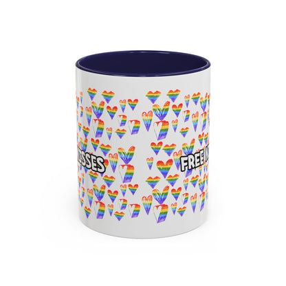 Colorful Free Kisses Coffee Mug