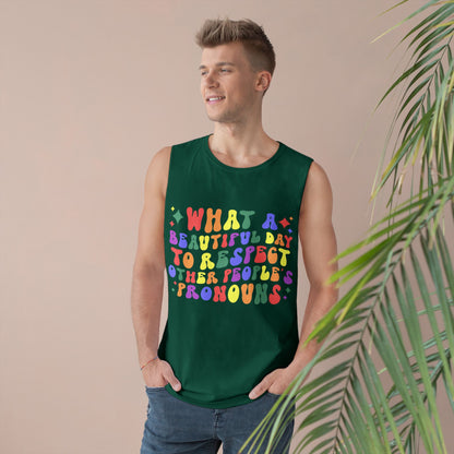 Colorful Pronoun Affirmation Tank Top