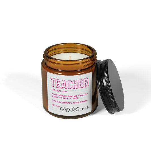 Personalized Teacher Scented Soy Candle