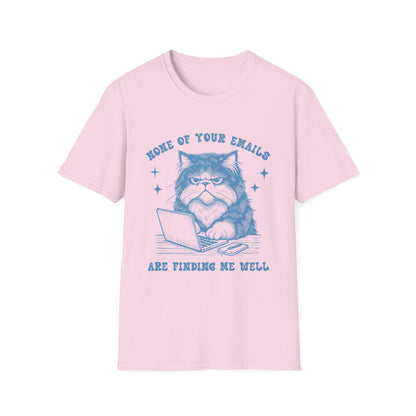 Funny Cat T-Shirt, Great Gift for Cat Lovers, Quirky Office Humor Tee, Perfect for Birthdays, Hangouts, Casual Outfits