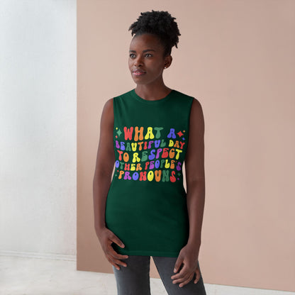 Colorful Pronoun Affirmation Tank Top