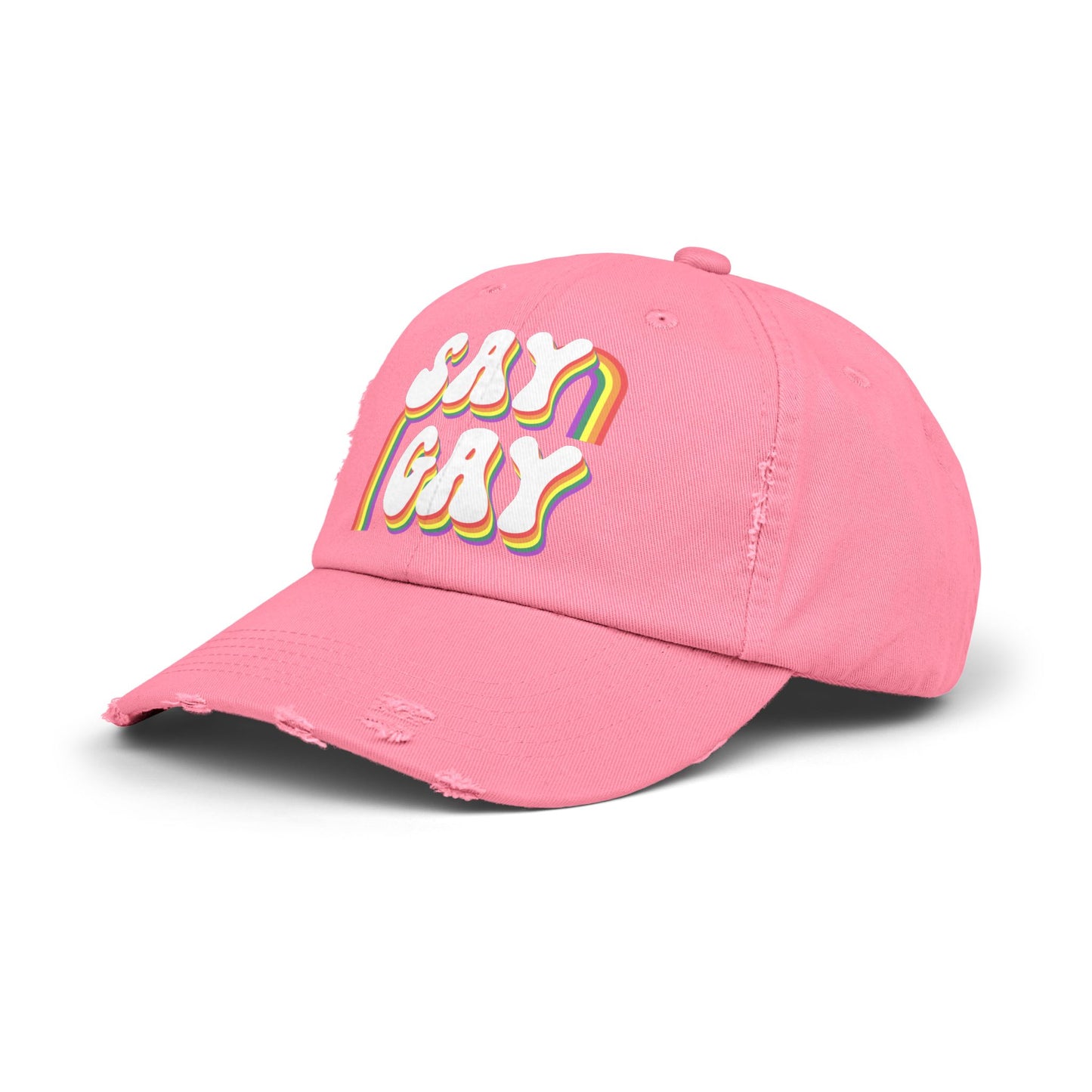 Say Gay Distressed Cap