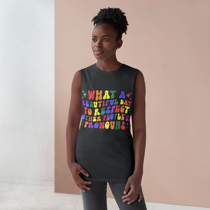 Colorful Pronoun Affirmation Tank Top