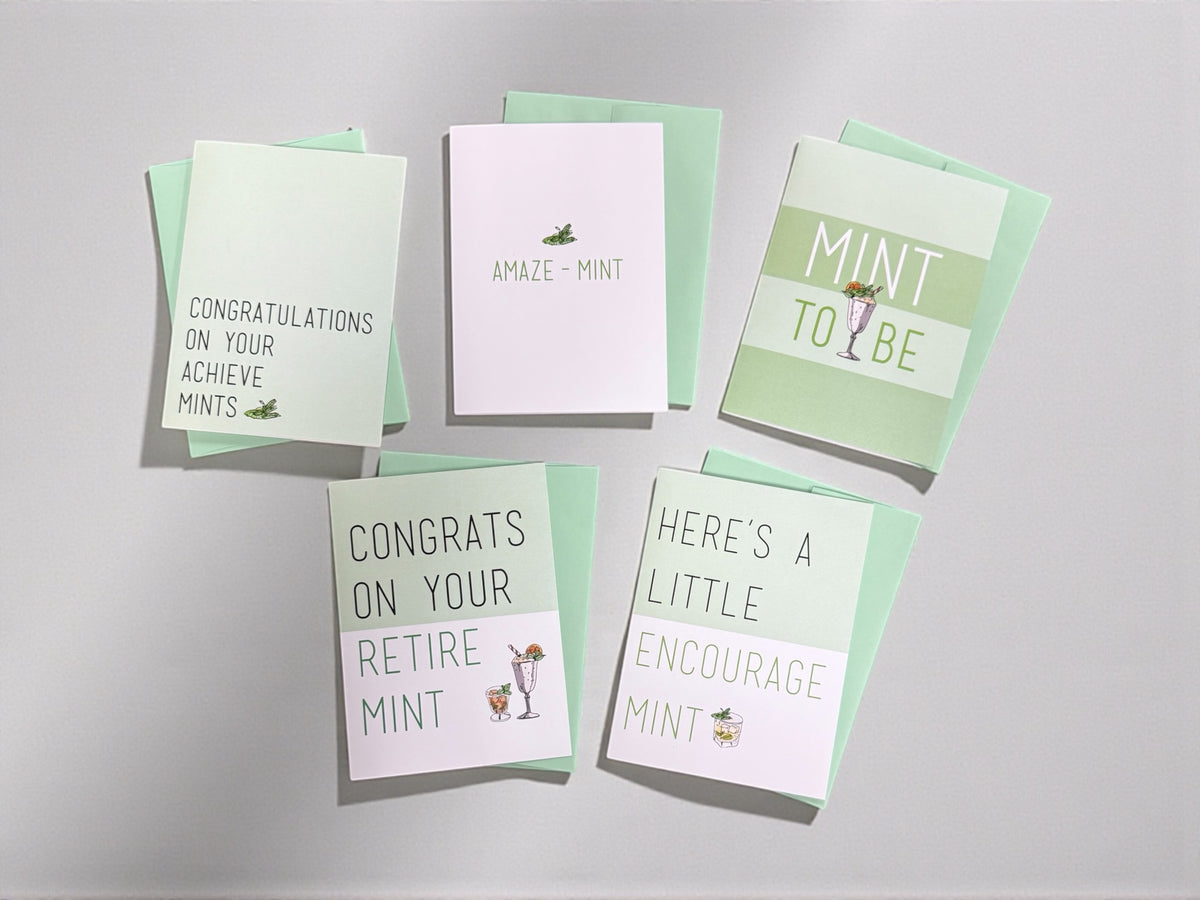 “Mint to Be” Greeting Card Set