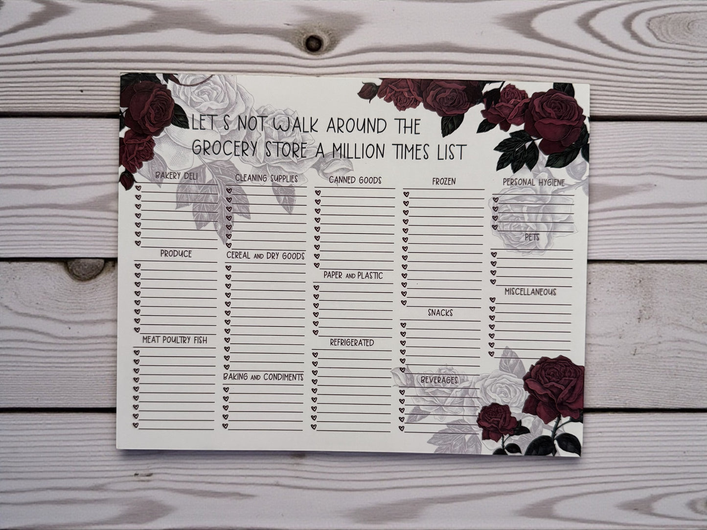 “Let’s Not Walk Around the Grocery Store a Million Times” Notepad