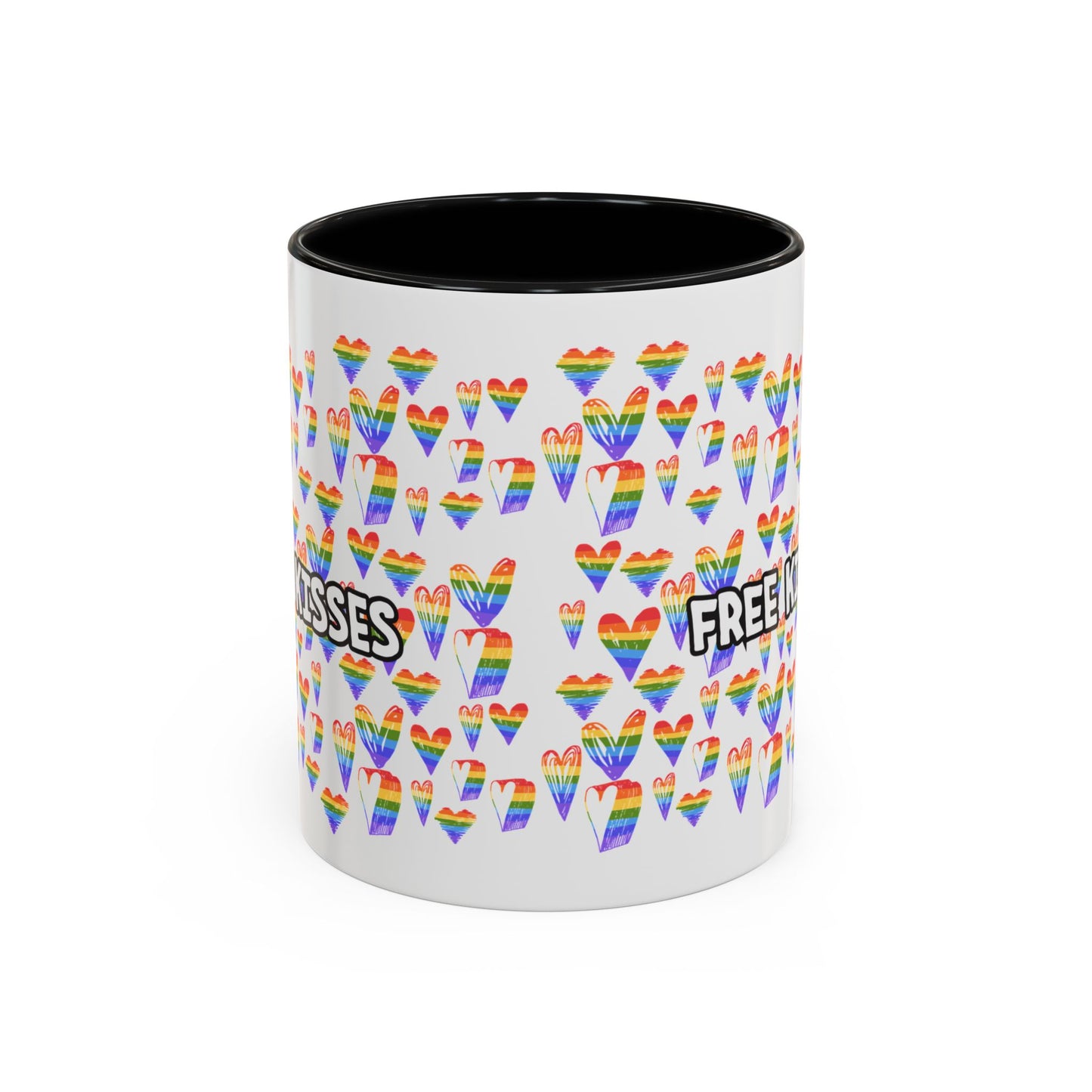 Colorful Free Kisses Coffee Mug