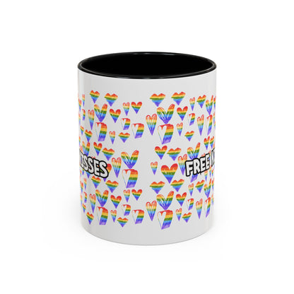 Colorful Free Kisses Coffee Mug