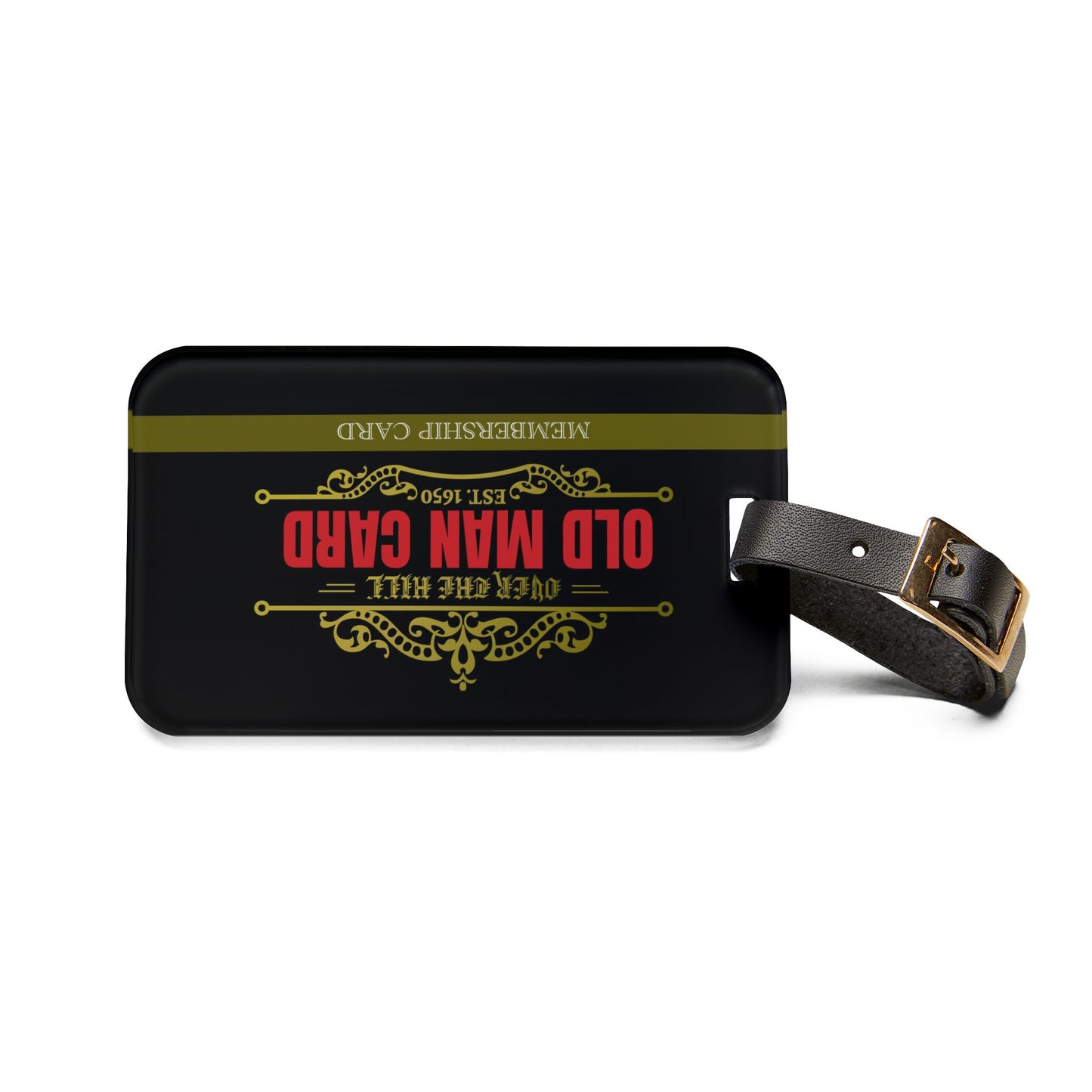Old man card Vintage Luggage Tag