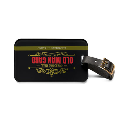 Old man card Vintage Luggage Tag