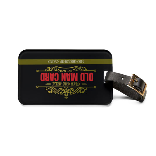 Old man card Vintage Luggage Tag