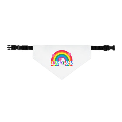 Rainbow Free Kisses Pet Bandana