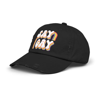 Say Gay Distressed Cap