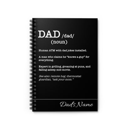 Personalized Dad Joke Spiral Notebook