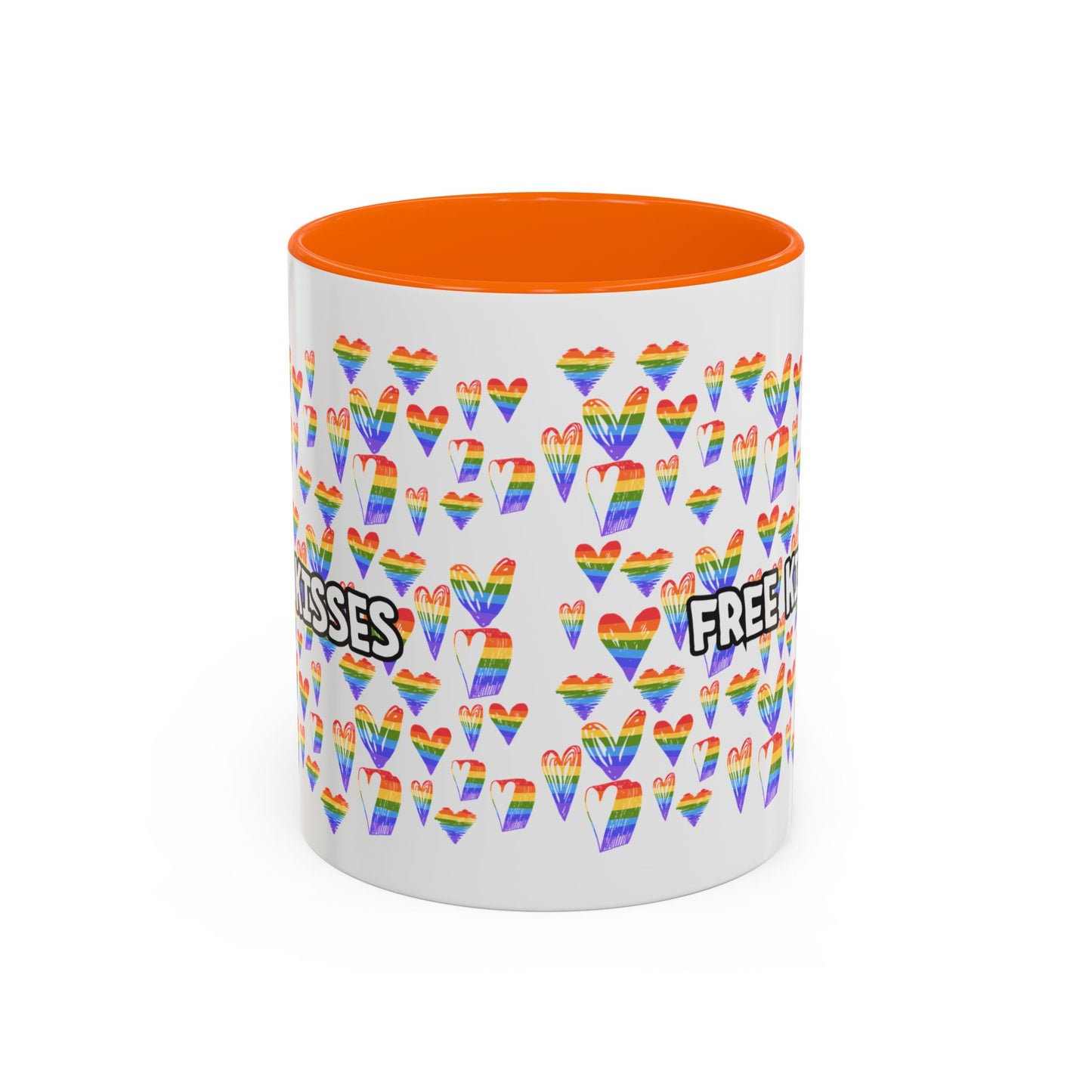 Colorful Free Kisses Coffee Mug