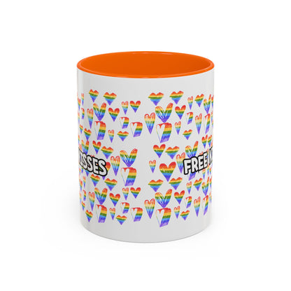 Colorful Free Kisses Coffee Mug