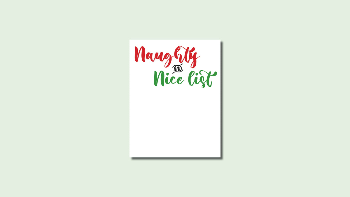 Naughty and Nice Notepad
