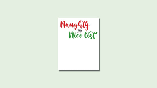 Naughty and Nice Notepad