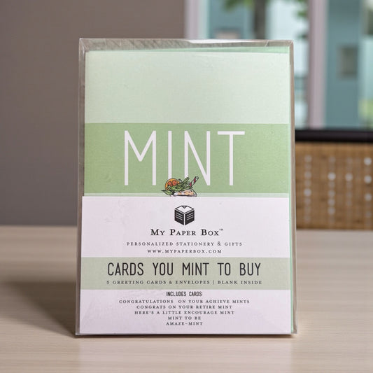 “Mint to Be” Greeting Card Set