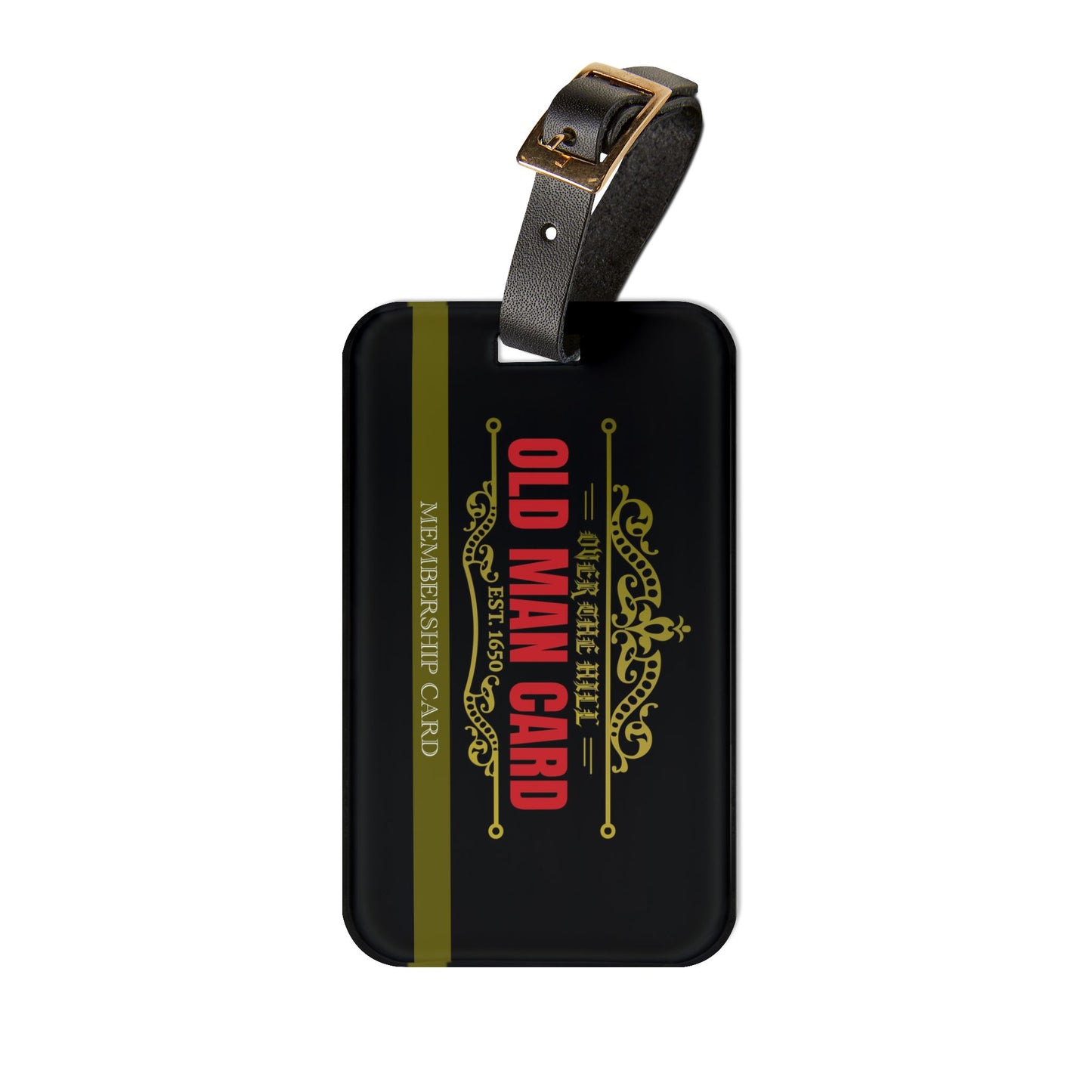 Old man card Vintage Luggage Tag