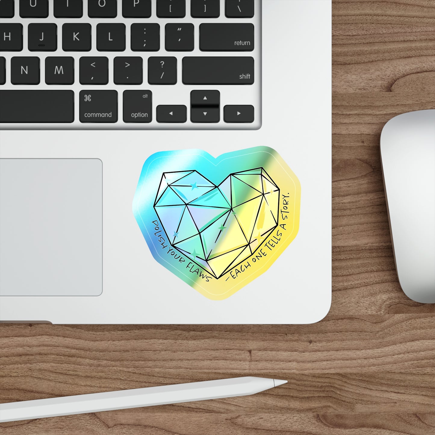 Holographic Heart Stickers