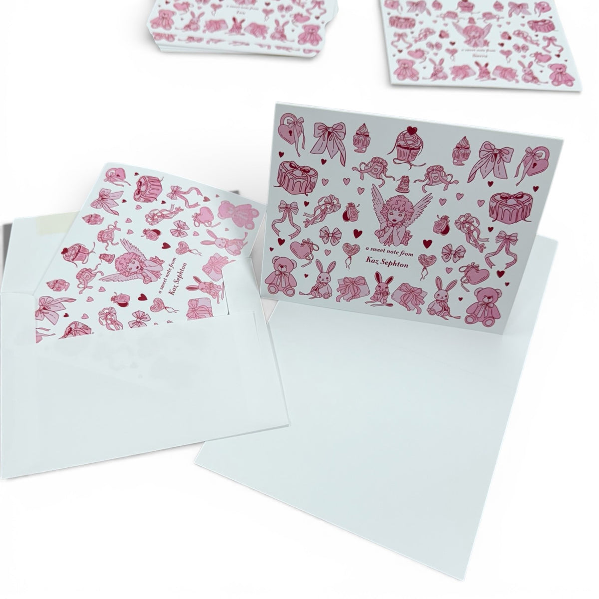 Set of 10 Personalized Angel Collage Note Cards