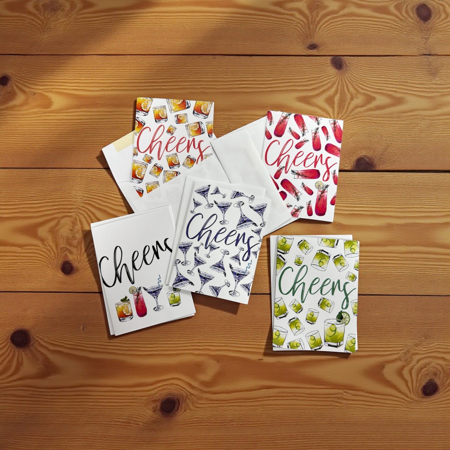 Cheers Greeting Card Set Boxed Greeting Card Set — A2 Size