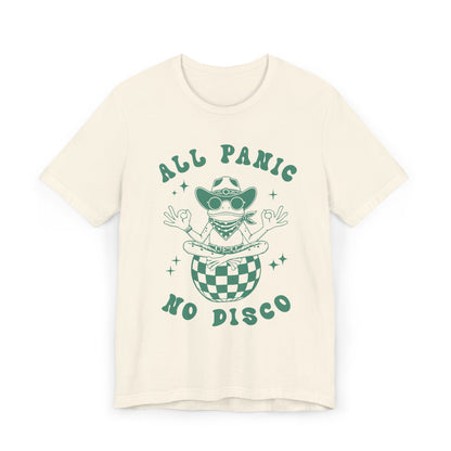 Trendy Graphic Tee for Music Lovers, All Panic No Disco T-Shirt, Unisex Casual Shirt, Retro Vibes, Festival Wear, Concert Apparel