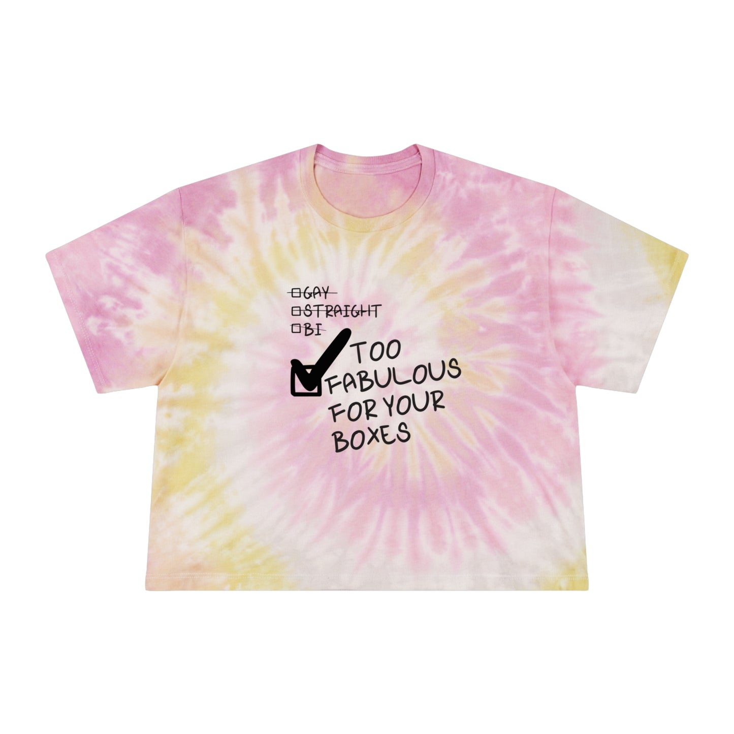 Too Fabulous Tie-Dye Crop Tee