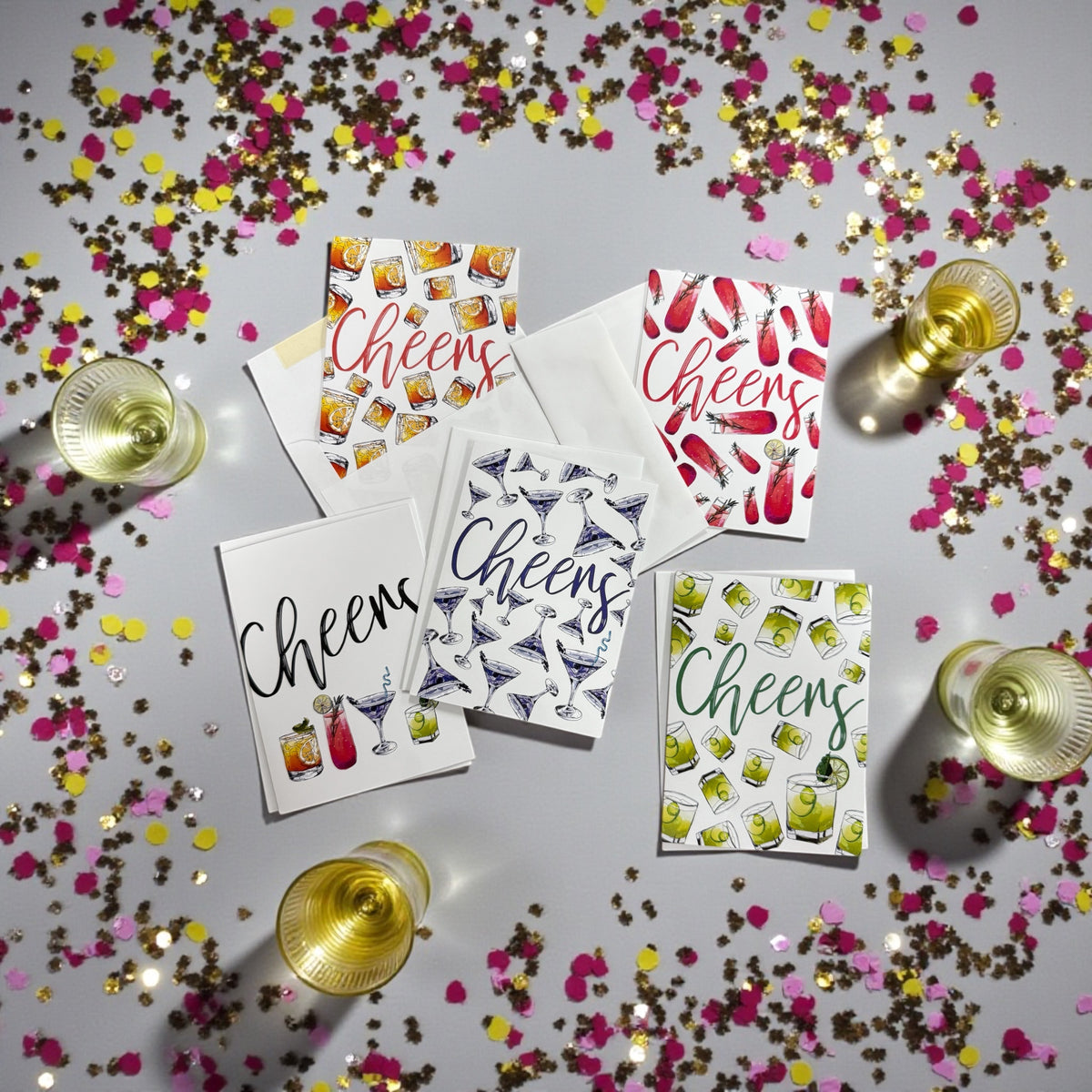 Cheers Greeting Card Set Boxed Greeting Card Set — A2 Size