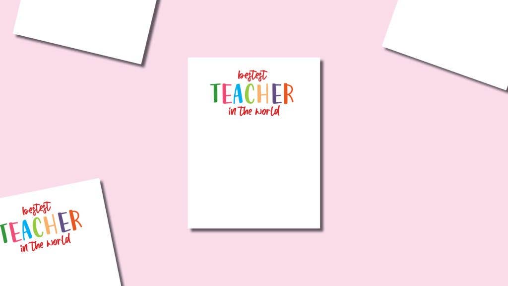 Bestest Teacher in the World Notepad