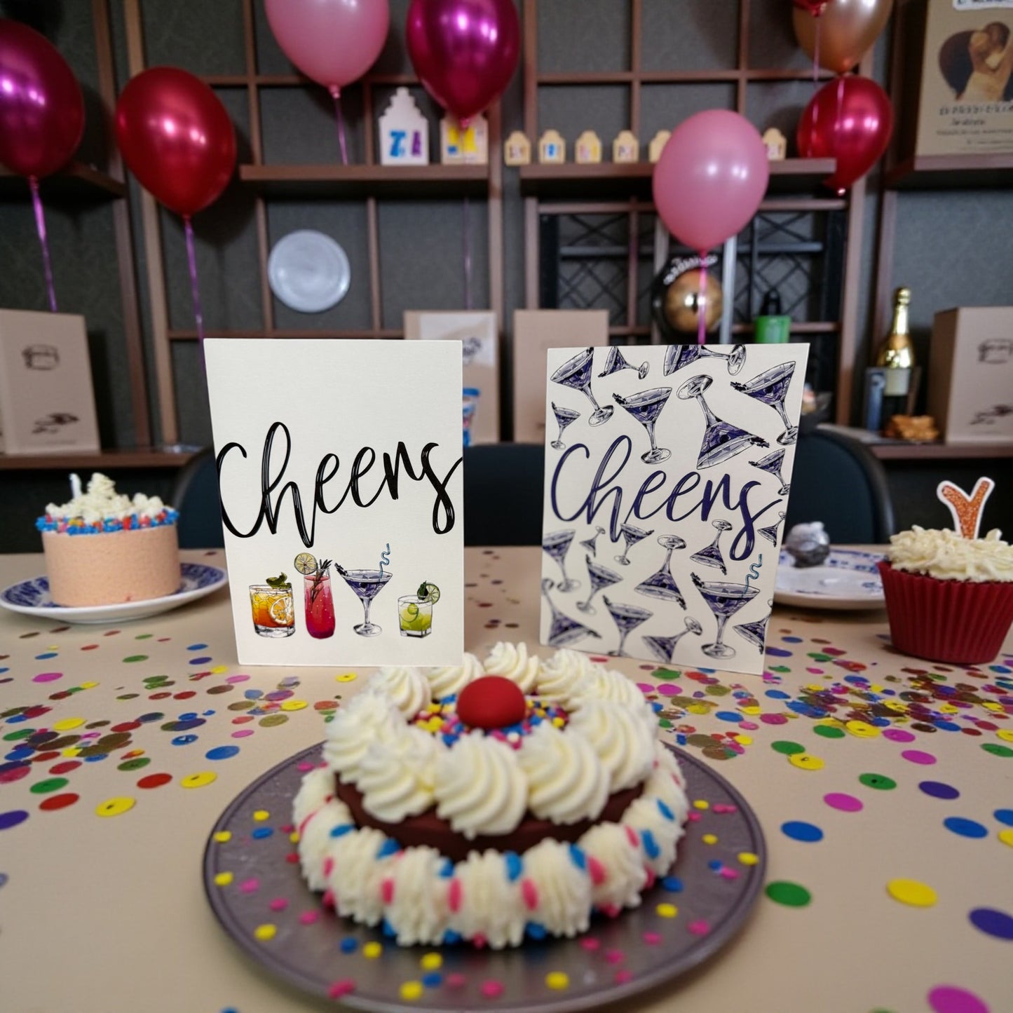 Cheers Greeting Card Set Boxed Greeting Card Set — A2 Size