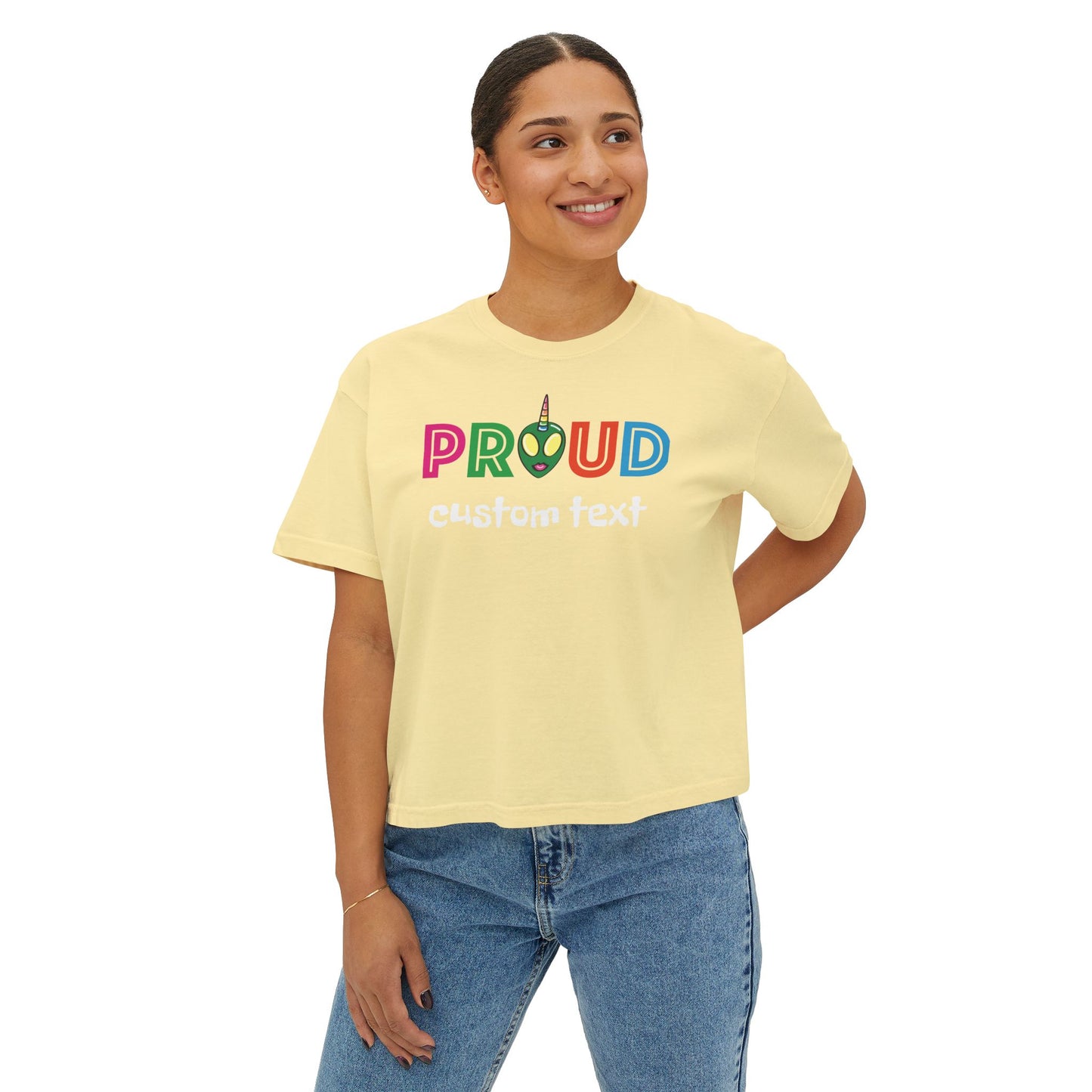 Proud to Be [Your Identity] Personalized  Boxy Tee
