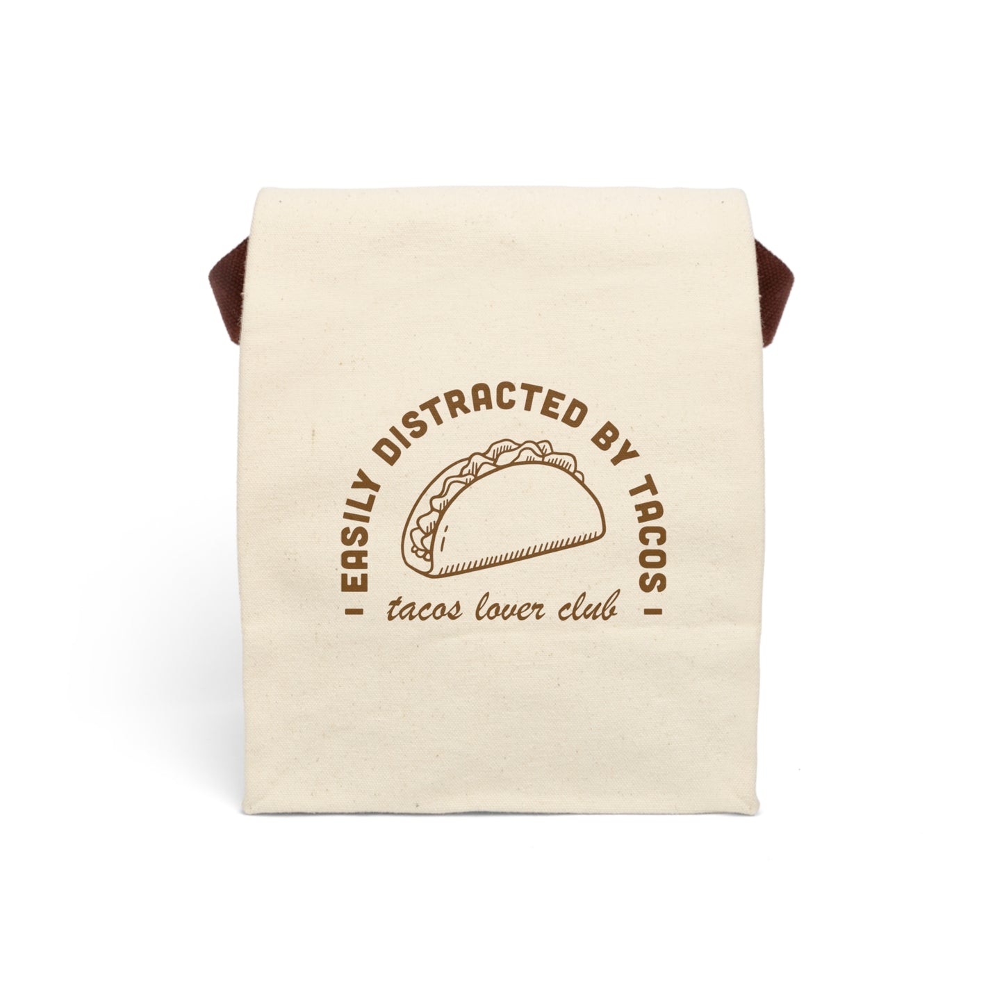 Easily Distracted by Tacos Canvas Lunch Bag