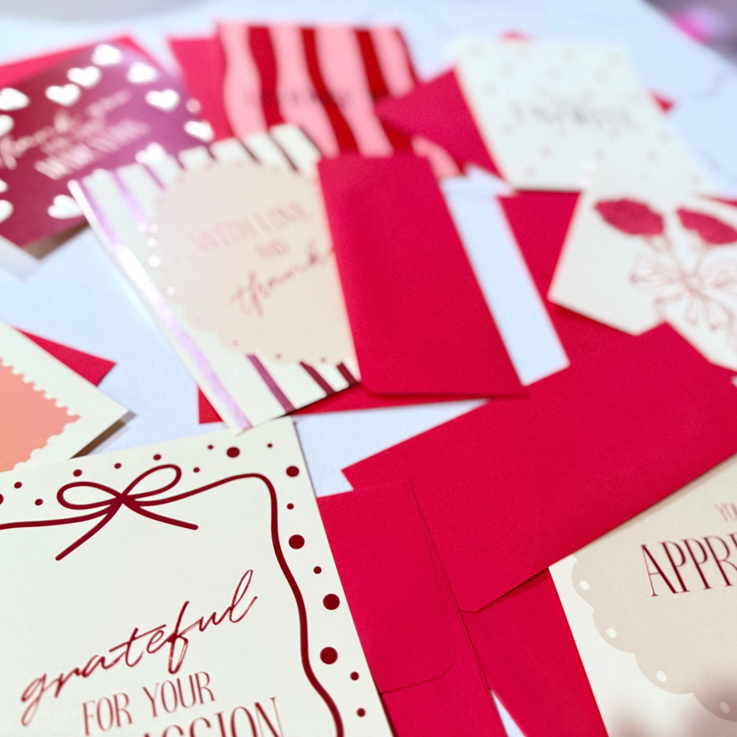 Flat Sentiment Cards + Envelopes