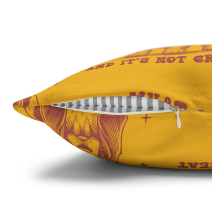 Fun Dog-Themed Square Pillowcase - 'It Is What It Is' Decorative Cushion