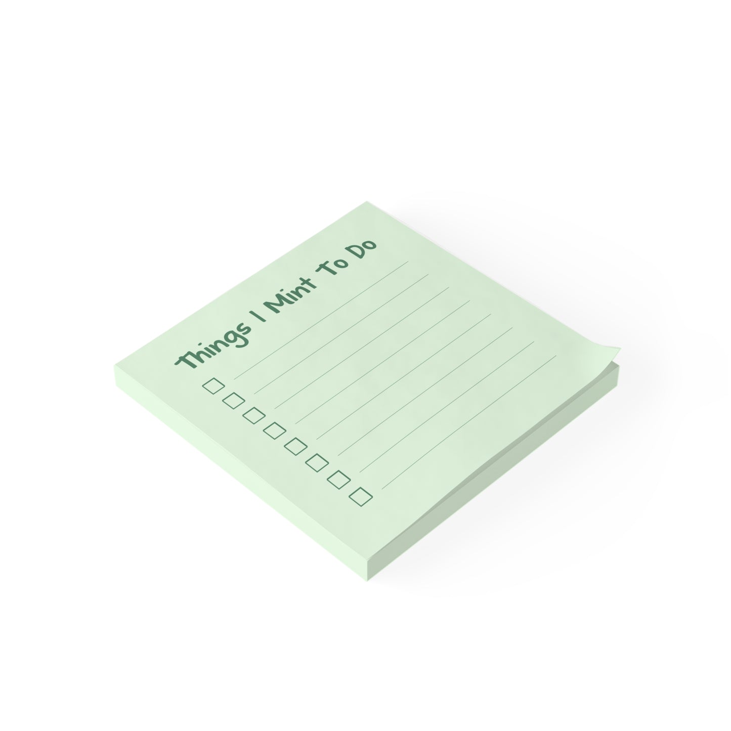 Mint To Do List Note Pads - Cute Sticky Notes with Checklist