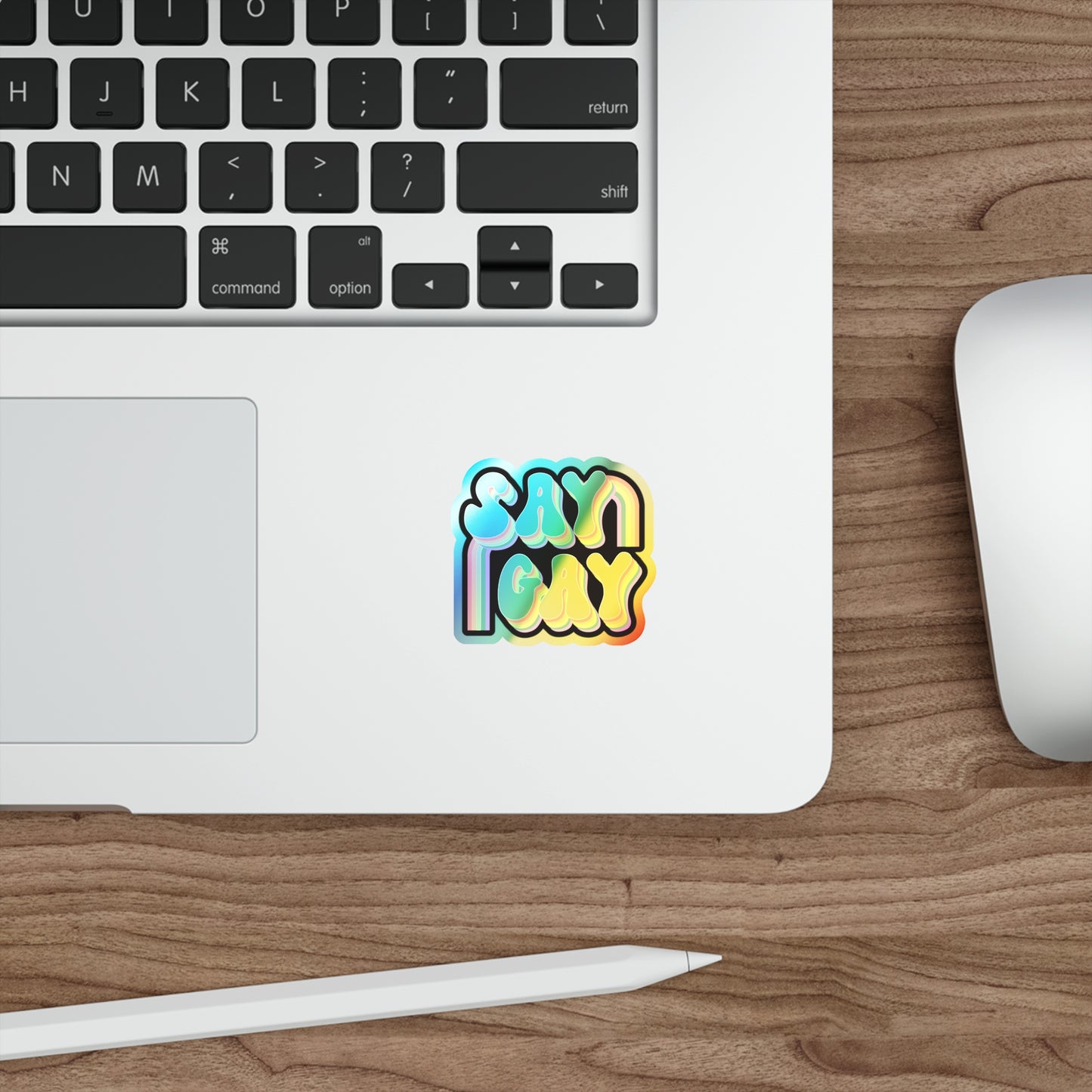 Catchy Holographic Die-Cut Stickers