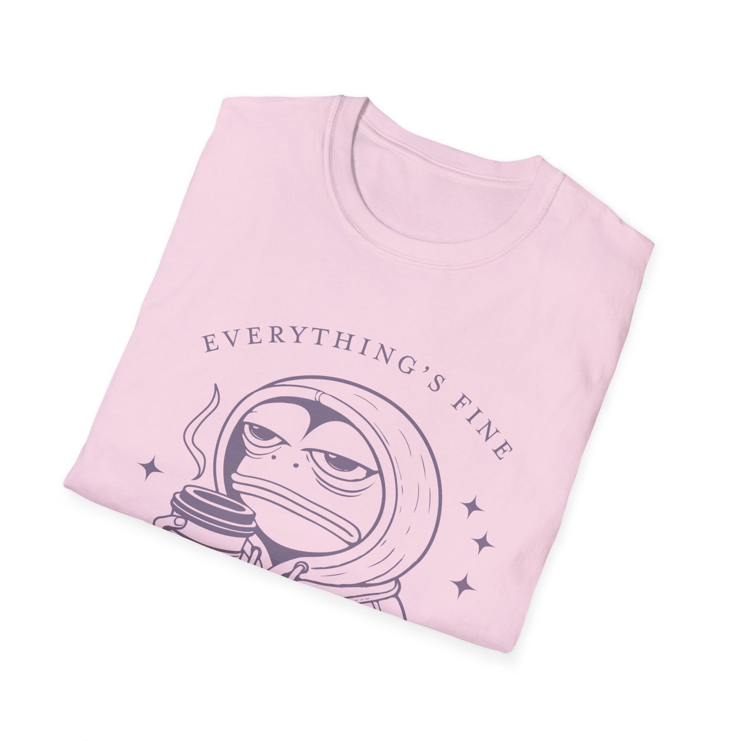 Everything's Fine Unisex T-Shirt, Casual Tee, Coffee Lover Gift, Snarky Humor Shirt, Everyday Wear, Softstyle Tee