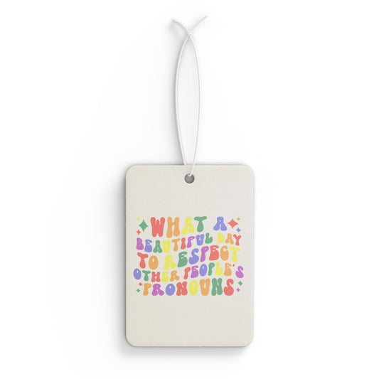 Colorful Car Air Freshener with Positive Message