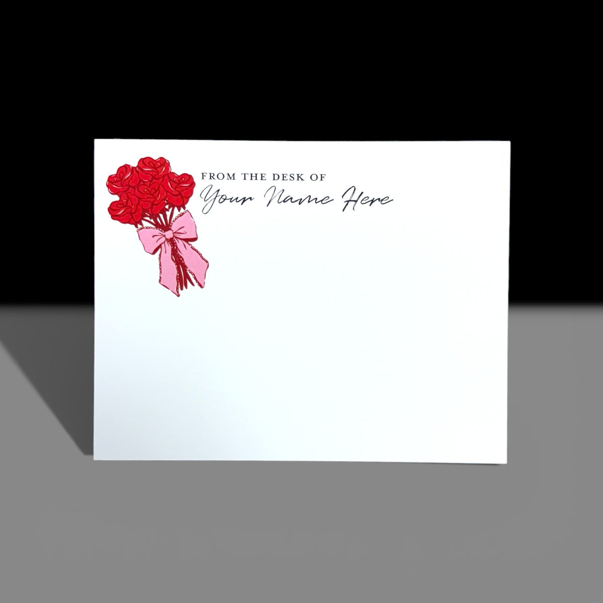 Set of 10 Personalized Rose From the desk of