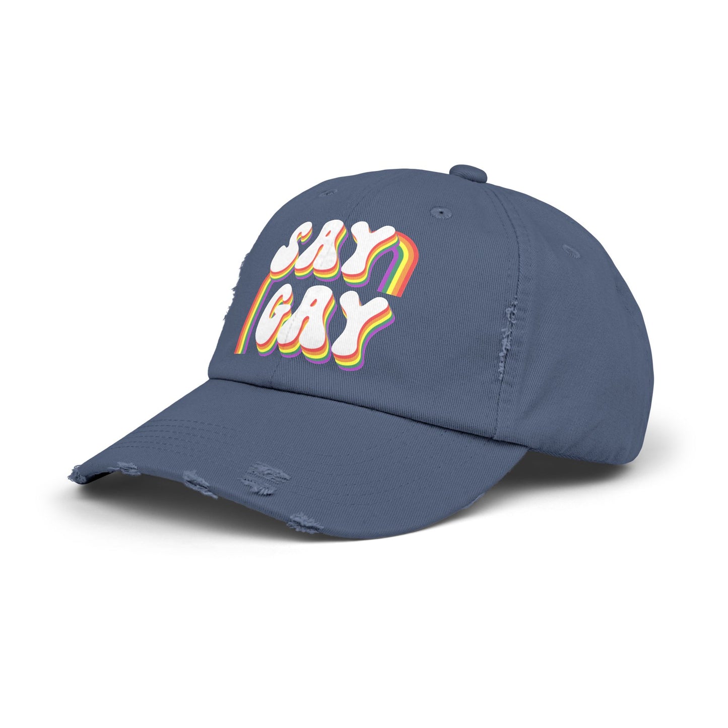 Say Gay Distressed Cap