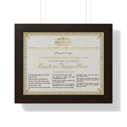 Humorous Membership Certificate Poster