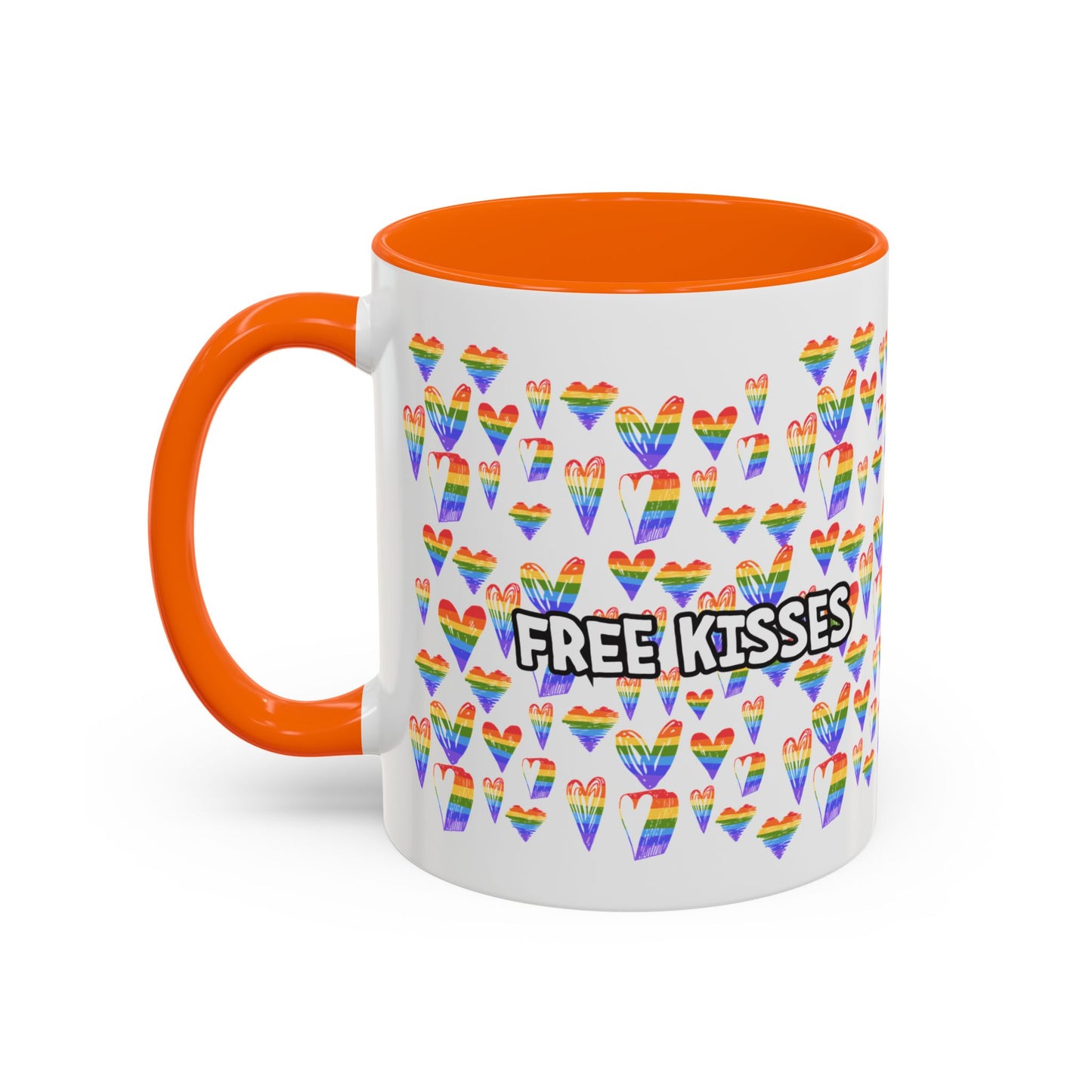 Colorful Free Kisses Coffee Mug