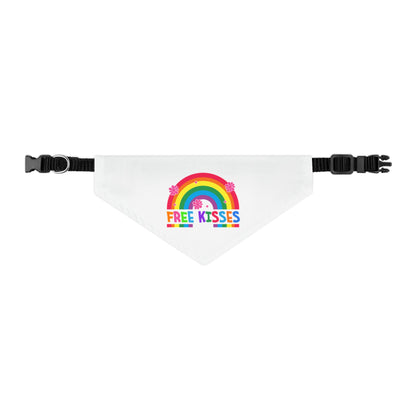 Rainbow Free Kisses Pet Bandana