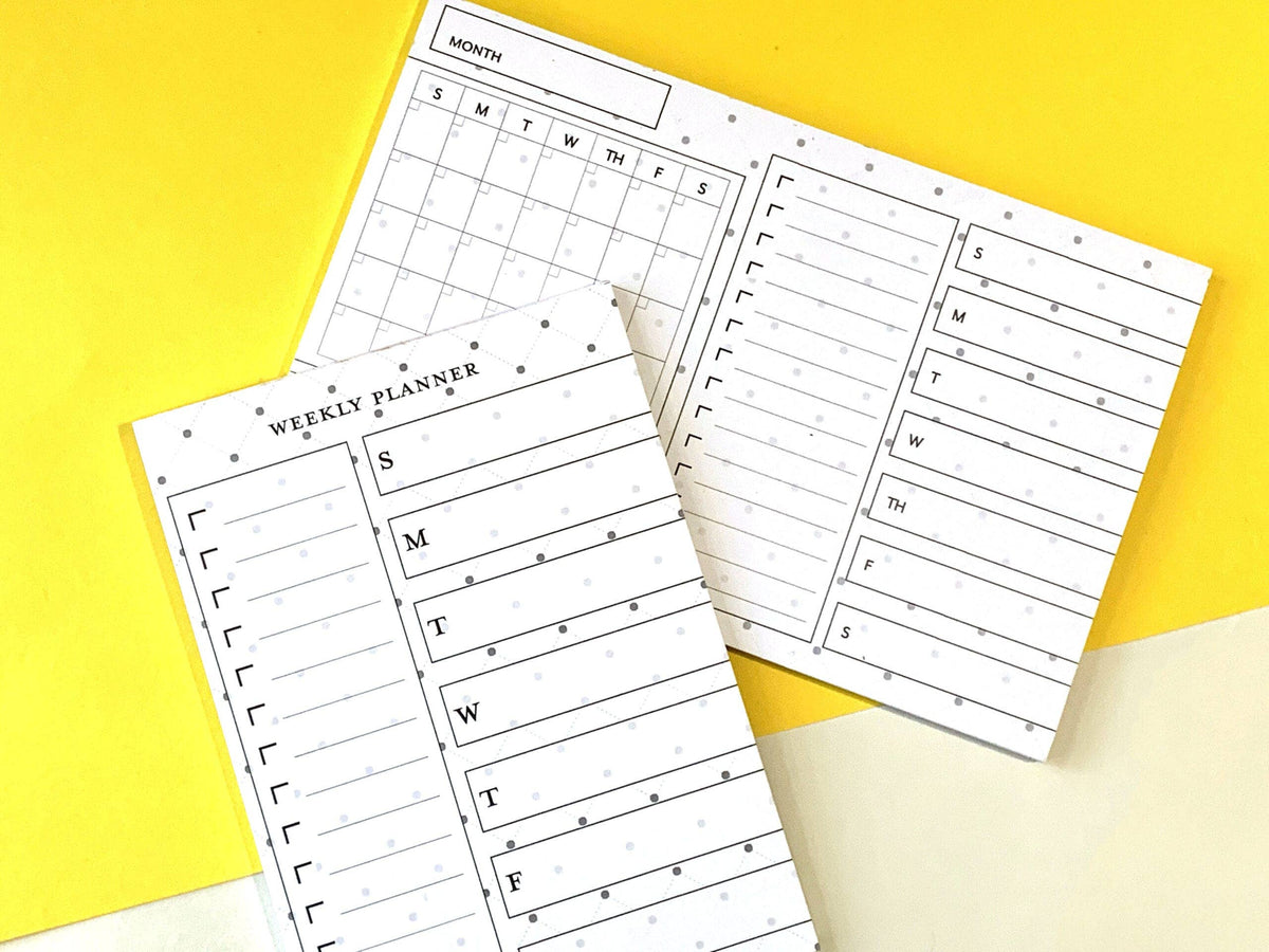 Weekly and Monthly Notepad Set