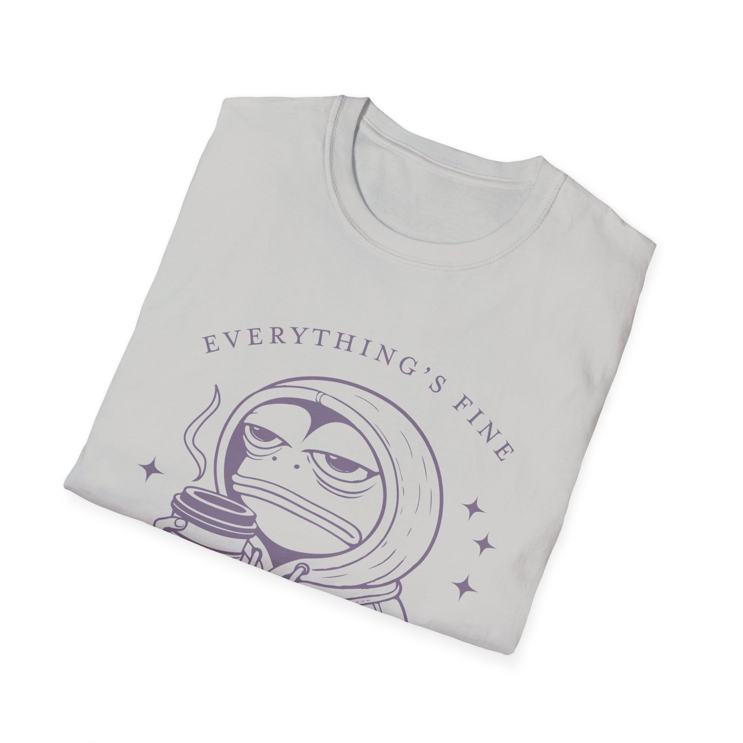 Everything's Fine Unisex T-Shirt, Casual Tee, Coffee Lover Gift, Snarky Humor Shirt, Everyday Wear, Softstyle Tee