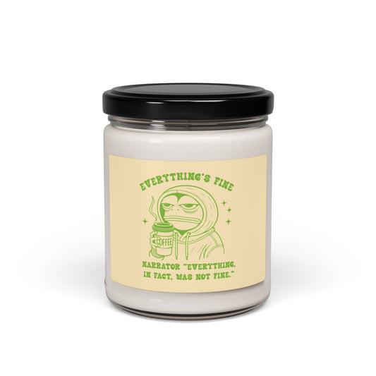 Whimsical Scented Candle - "Everything's Fine"