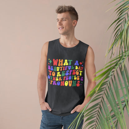 Colorful Pronoun Affirmation Tank Top