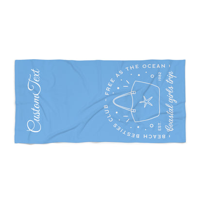 Custom Beach Towel - Beach Besties Club