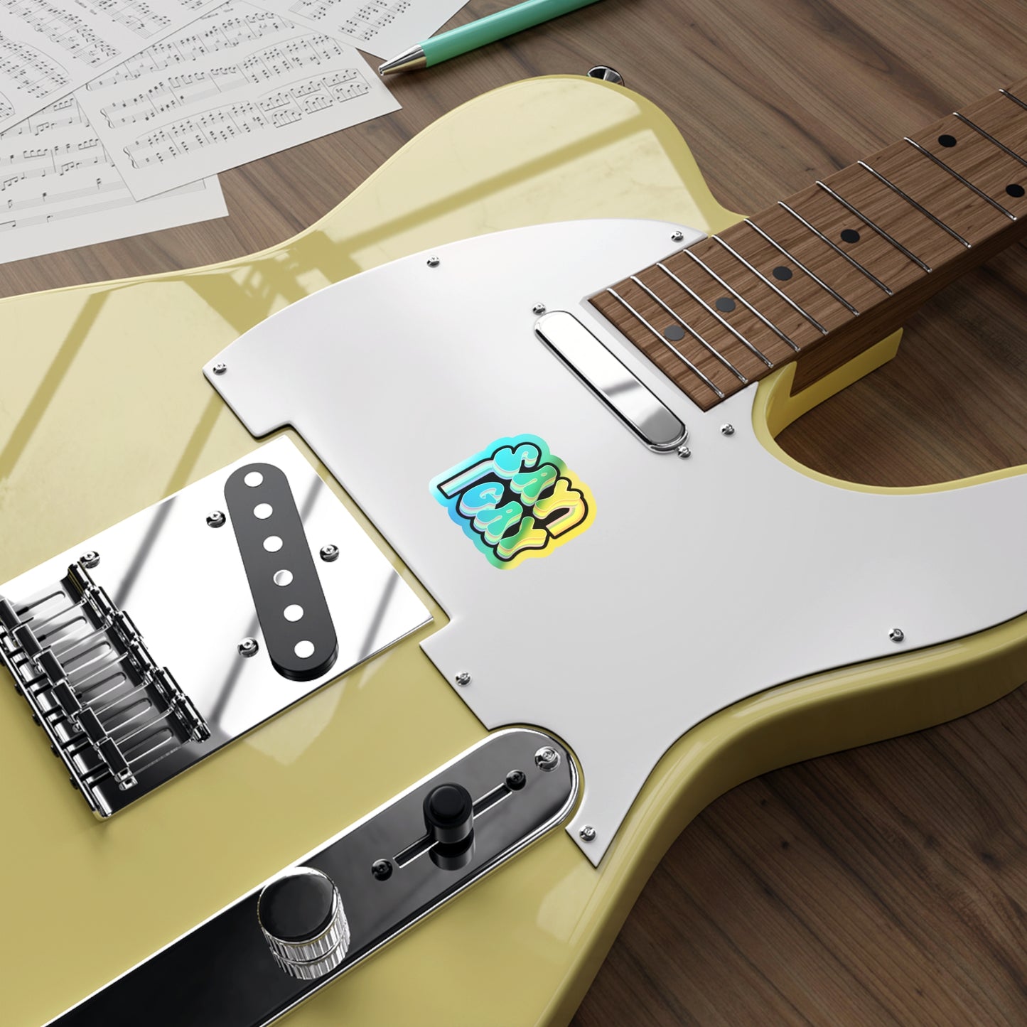 Catchy Holographic Die-Cut Stickers